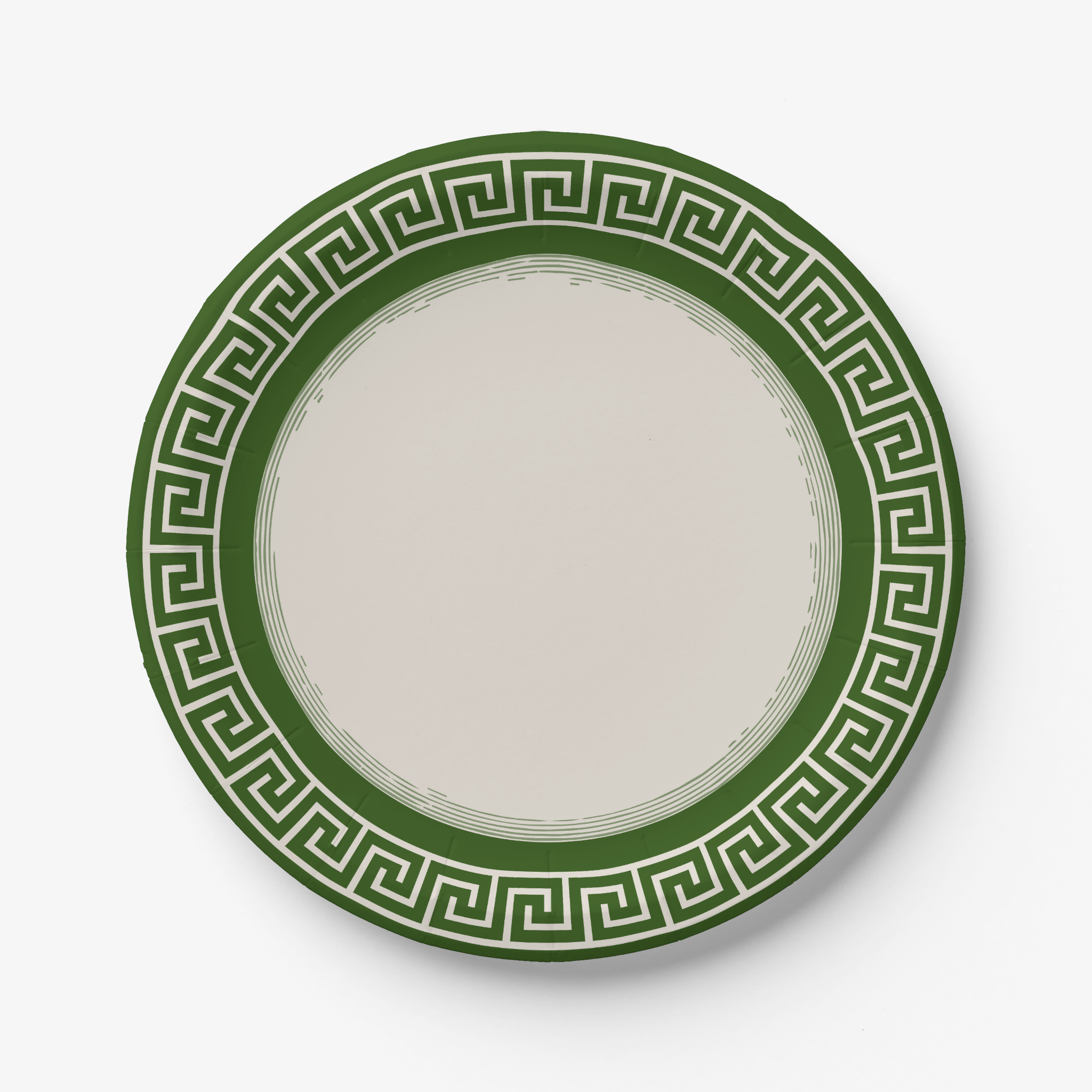 Classic Greek Key Paper Plate