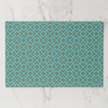 La Chinoiserie Teal Fretwork Paper Placemat (Pad of 25)