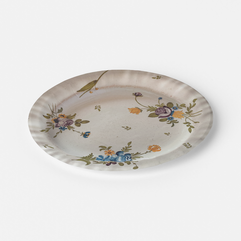 Moustiers Scattered Floral Paper Plate (Set of 8)