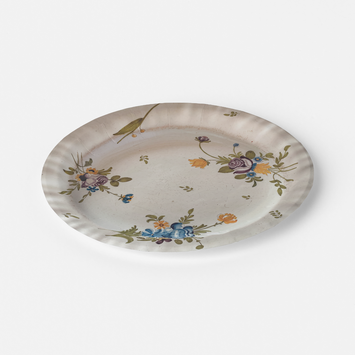 Moustiers Scattered Floral Paper Plate (Set of 8)