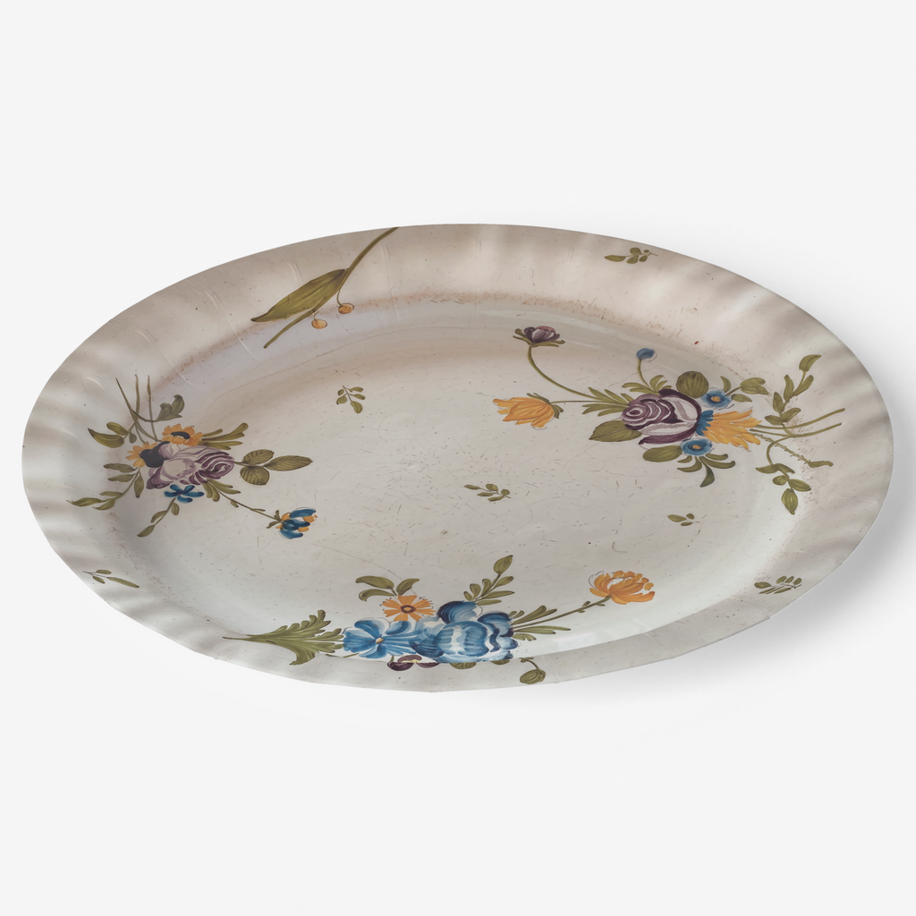 Moustiers Scattered Floral Paper Plate (Set of 8)