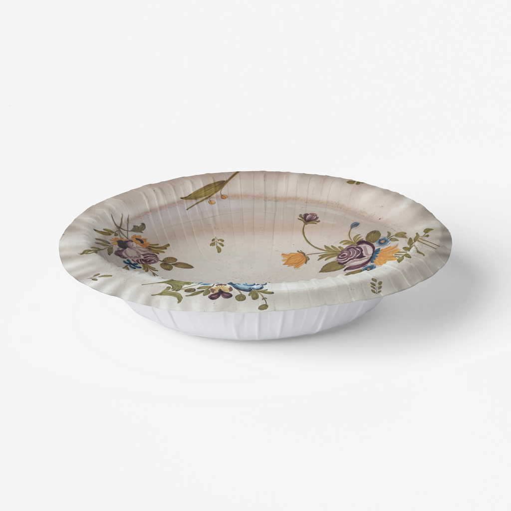 Moustiers Scattered Floral Paper Plate (Set of 8)