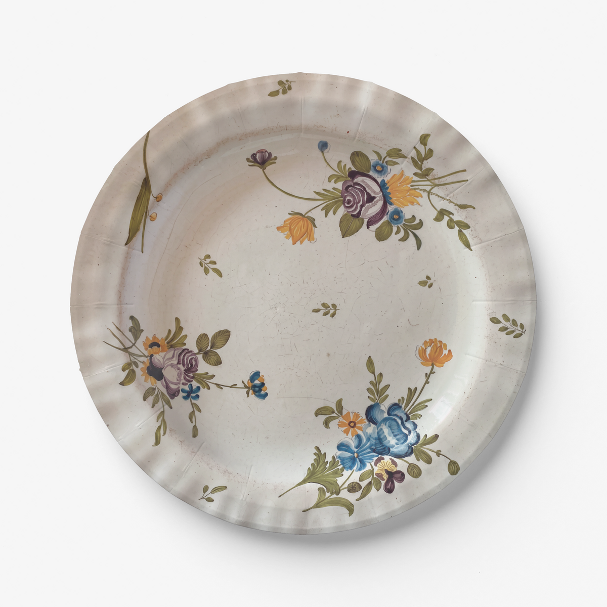 Moustiers Scattered Floral Paper Plate (Set of 8)