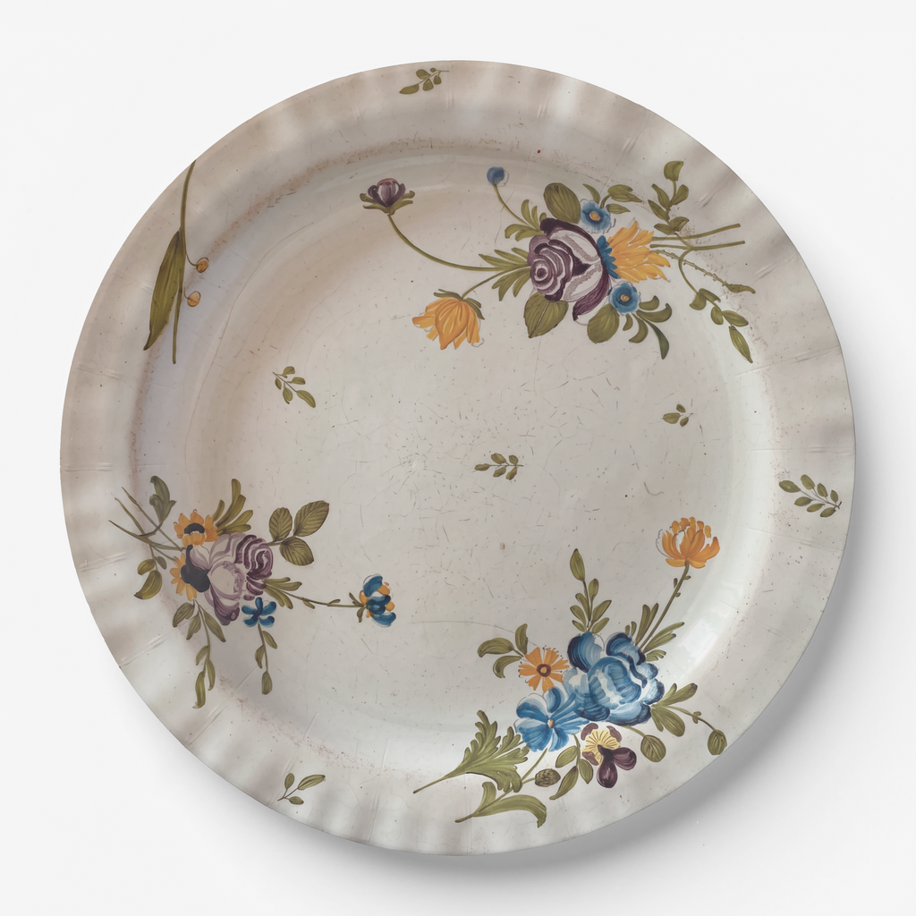 Moustiers Scattered Floral Paper Plate (Set of 8)