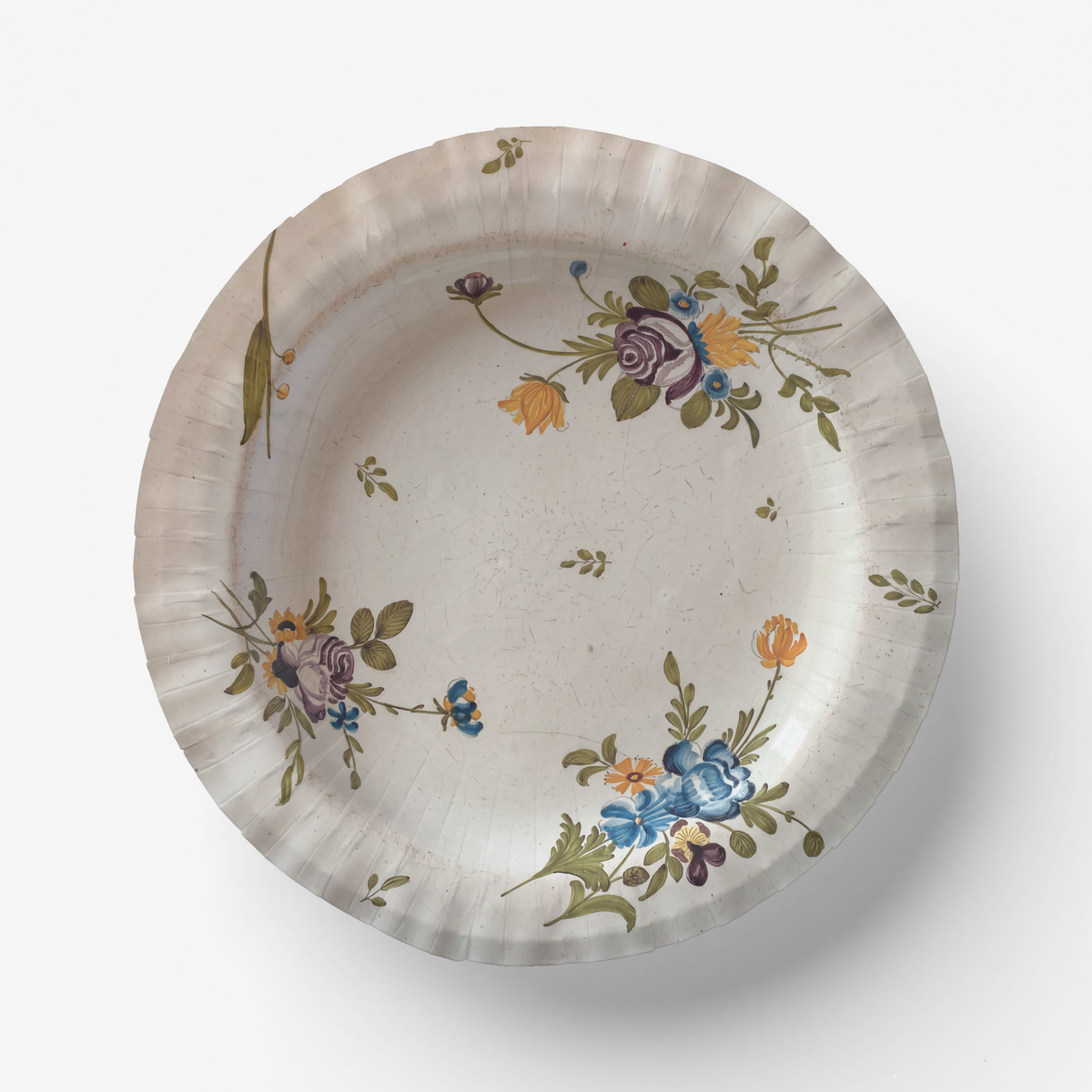 Moustiers Scattered Floral Paper Plate (Set of 8)