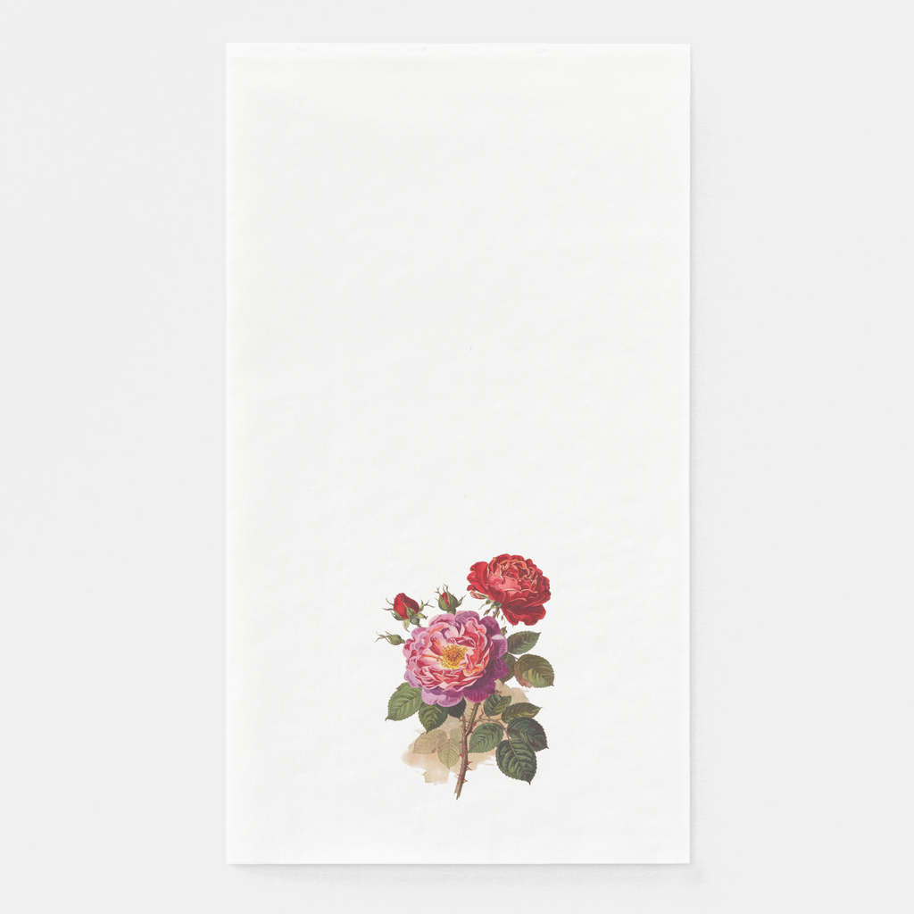 Les Fleurs Crimson Guest Towel (set 50)
