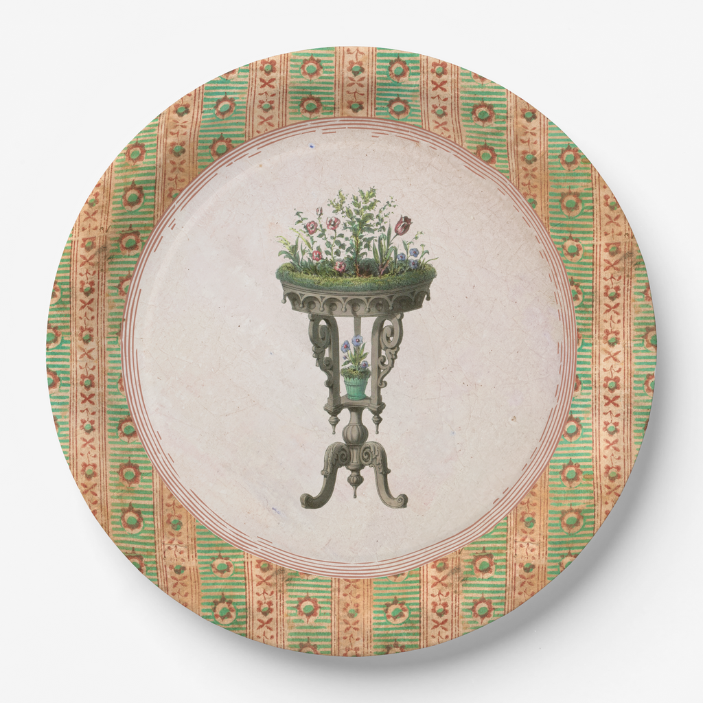 Fête du Thé Plant Stand Paper Plate