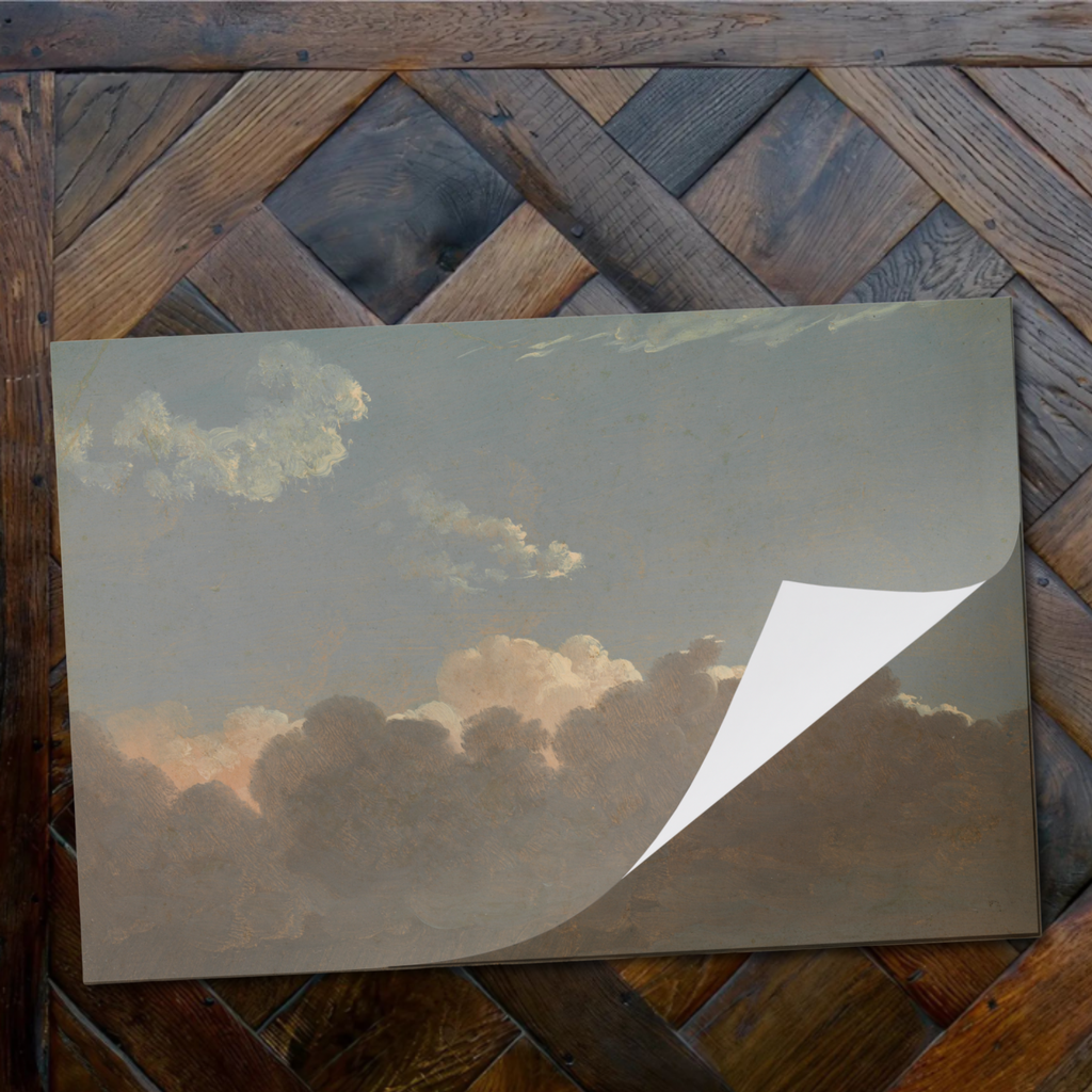 Cloud Paper Placemat on Wood table