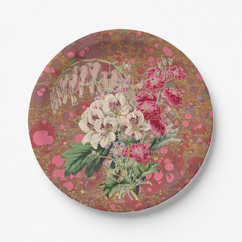Les Fleurs Azalea Paper Party Plate