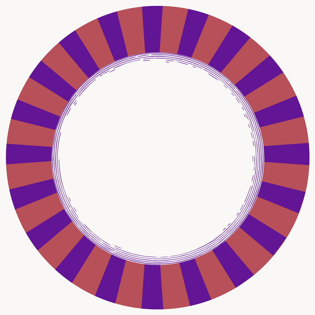 Les Fleurs Radial Stripe Paper Plate (8 pk)