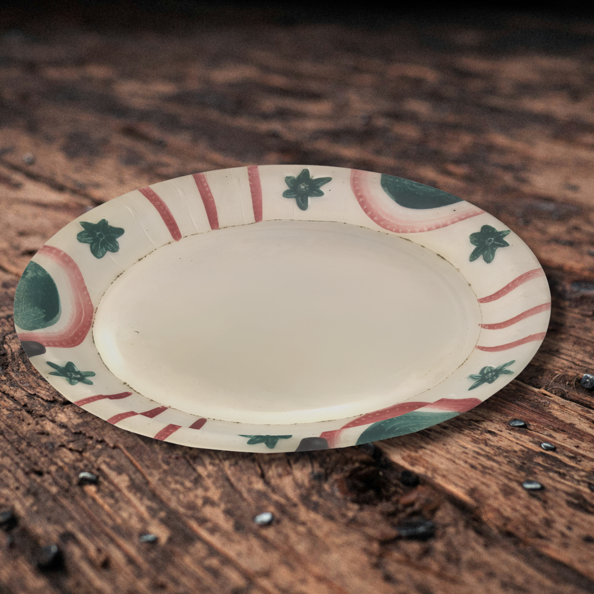 Revolutionary Plate on wooden table