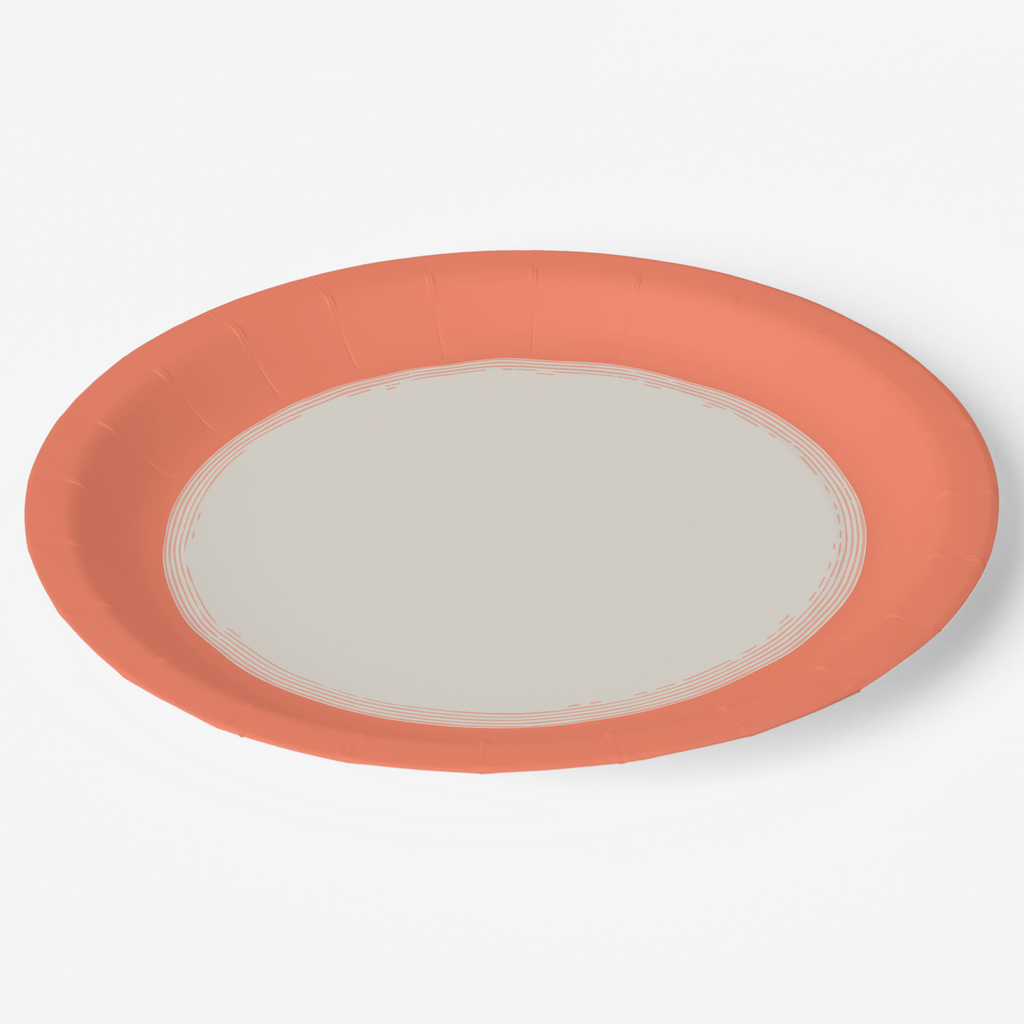 Fête du Thé Coral Paper Plate
