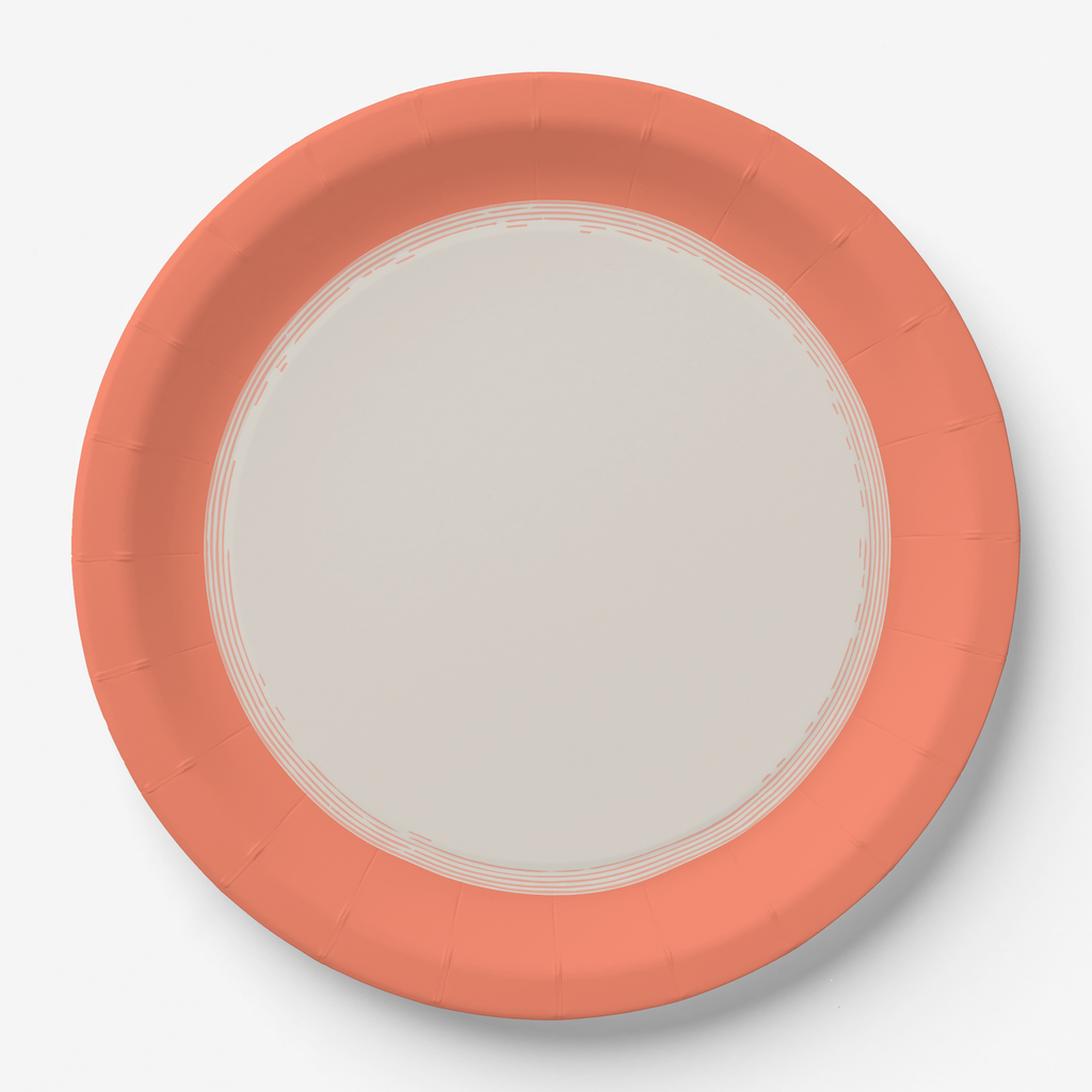 Fête du Thé Coral Paper Plate
