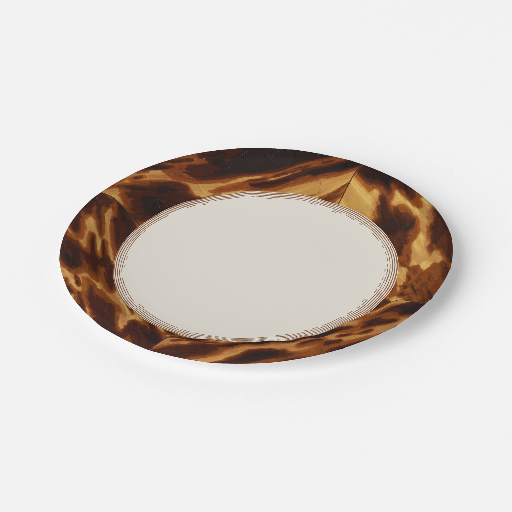 Tortoiseshell Paper Party Plate (Pack of 8)