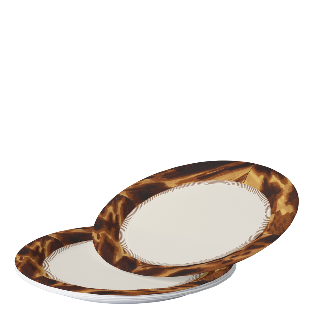 Tortoiseshell Paper Party Plate (Pack of 8)