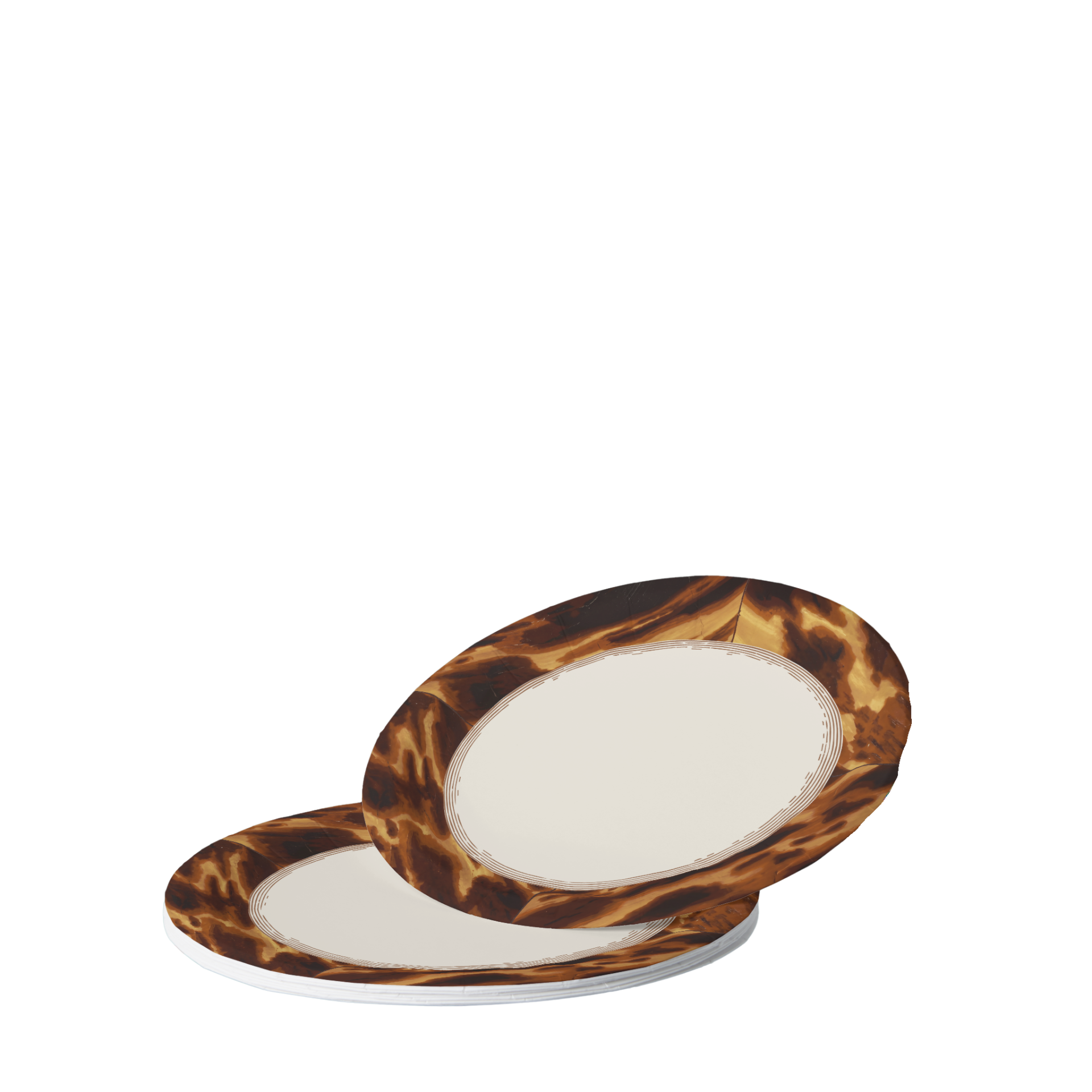 Tortoiseshell Paper Party Plate (Pack of 8)