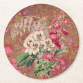Les Fleurs Azalea Floral Paper Coasters — front