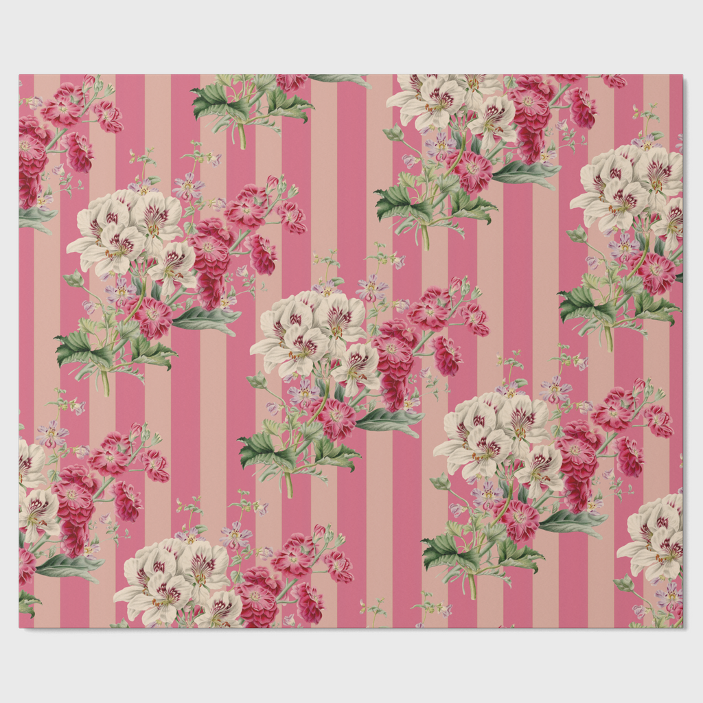 Les Fleurs Azalea stripe table runner