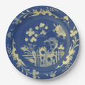 La Chinoiserie Cobalt chinoiserie garden paper plate