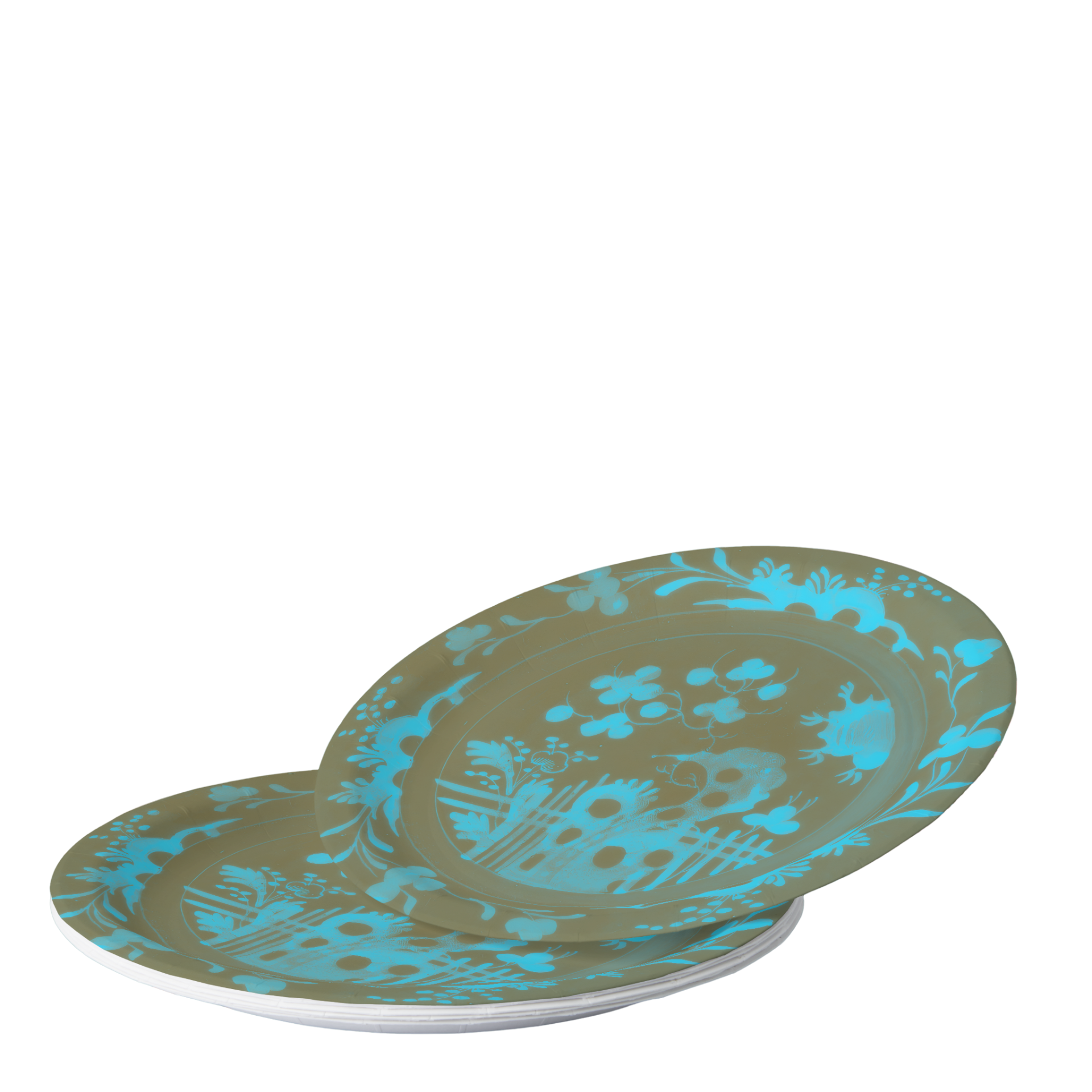 La Chinoiserie Teal chinoiserie garden paper tableware