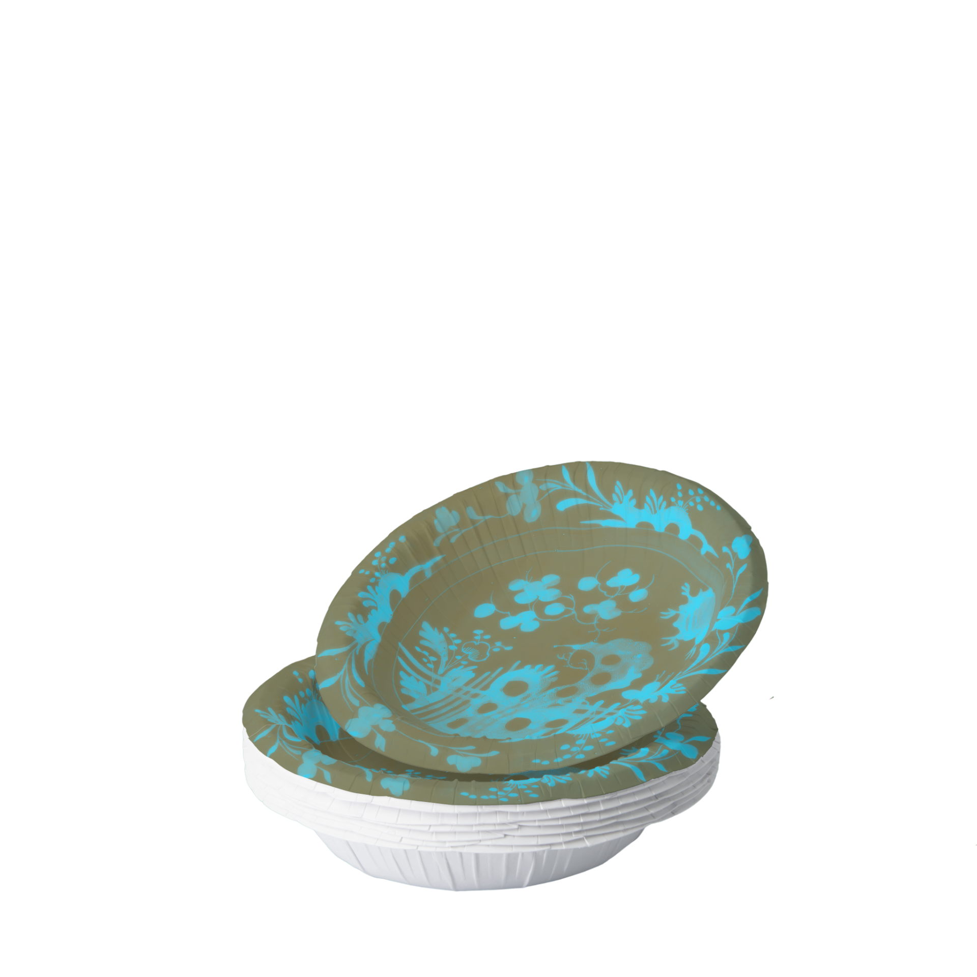 La Chinoiserie Teal chinoiserie garden paper tableware