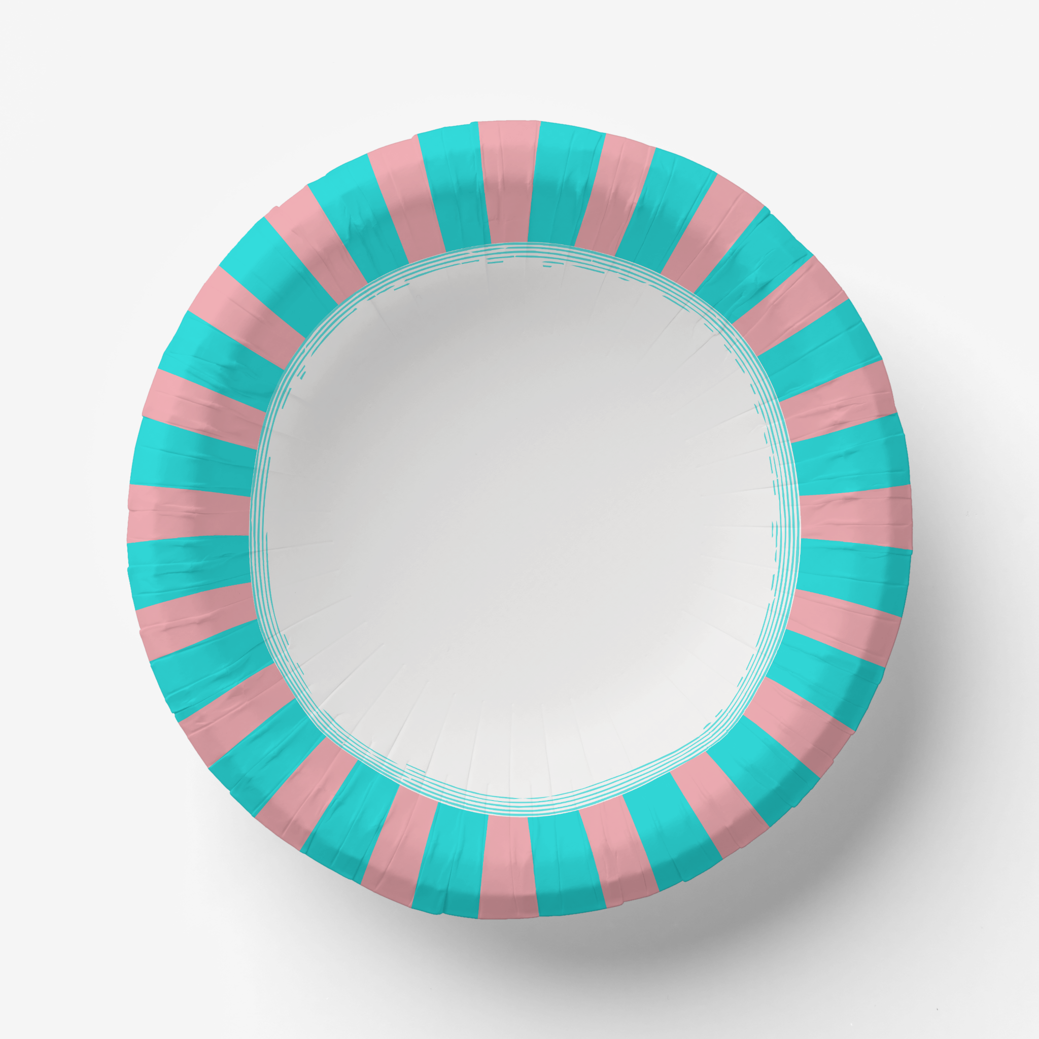 Les Fleurs Aqua radial stripe paper bowl