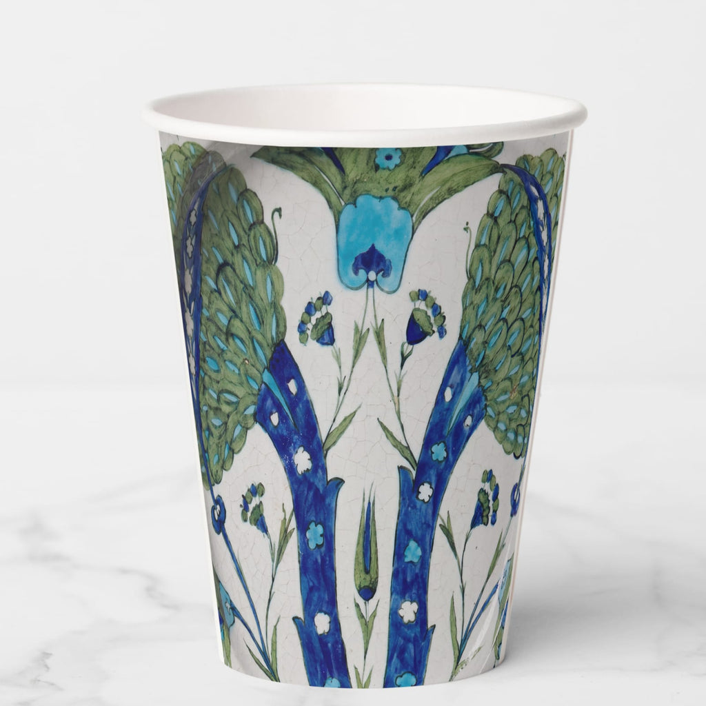 Iznik Garden Floral Paper Party Cup — back