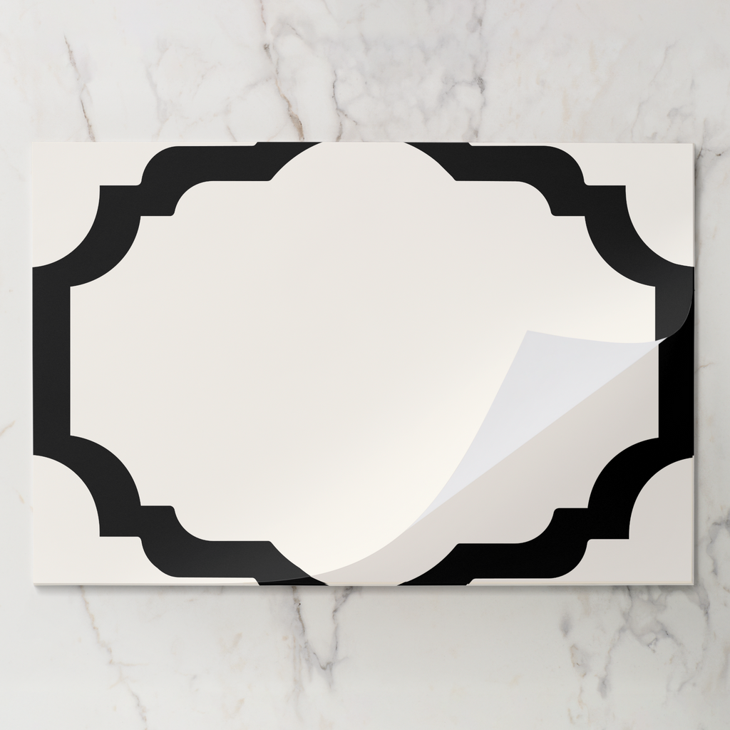 Les Classiques Black Scallop Paper Placemat