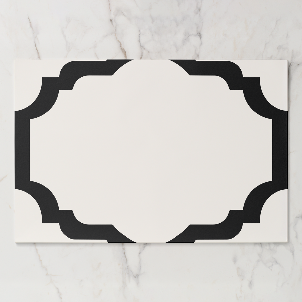 Les Classiques Black Scallop Paper Placemat