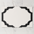 Les Classiques Black Scallop Paper Placemat