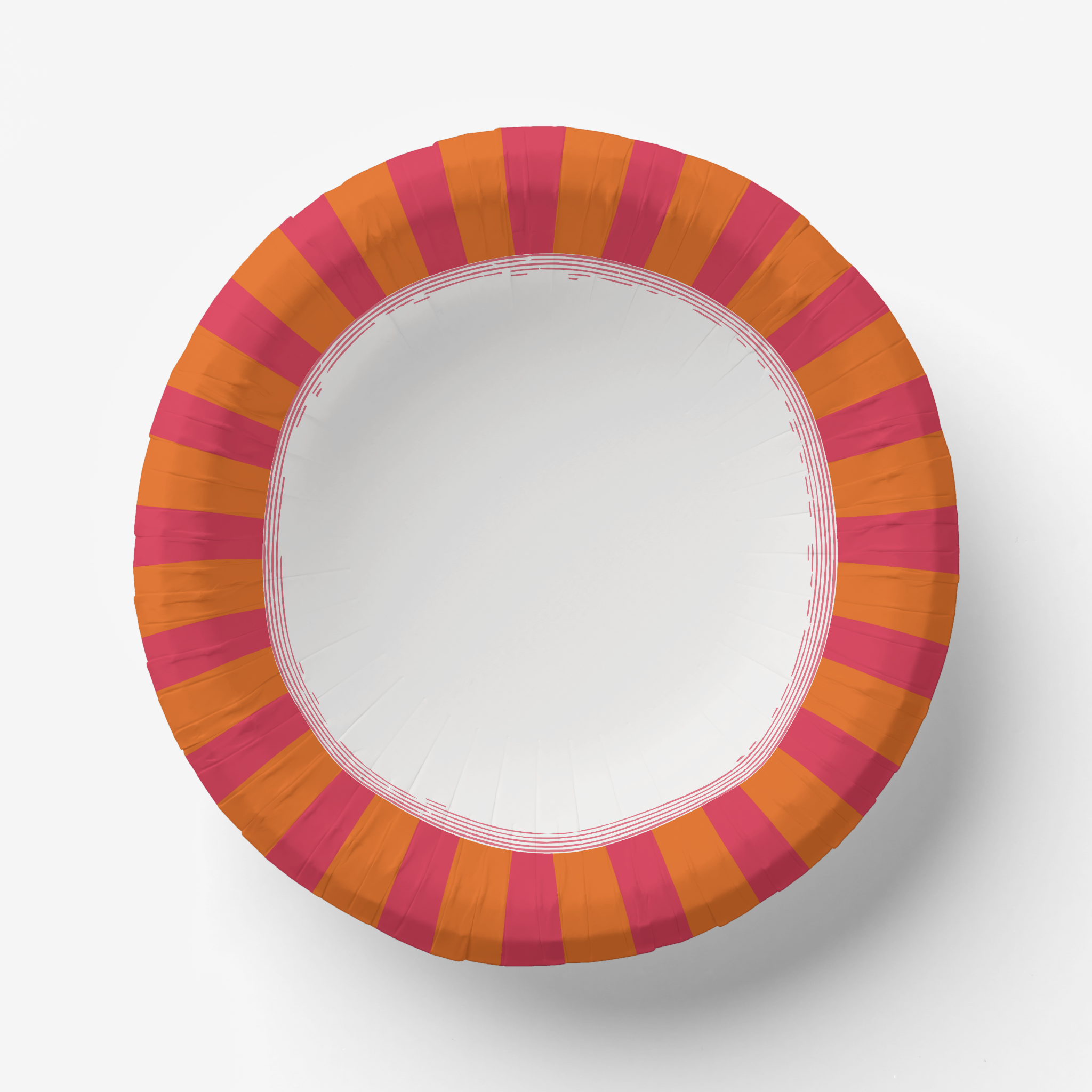 Les Fleurs Crimson radial stripe paper bowl