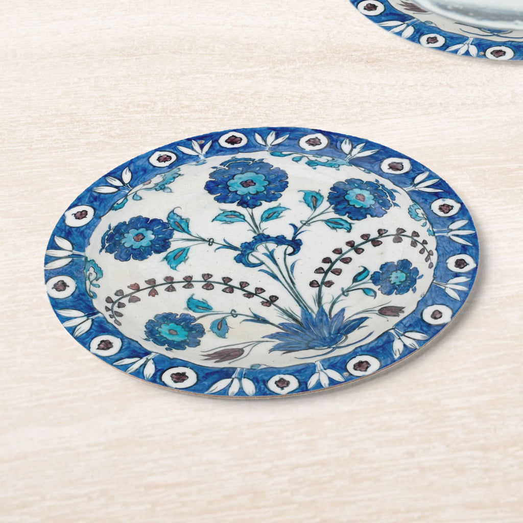 Carnation Paper Coasters — angled