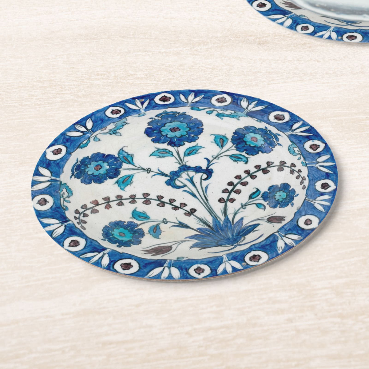 Carnation Paper Coasters — angled
