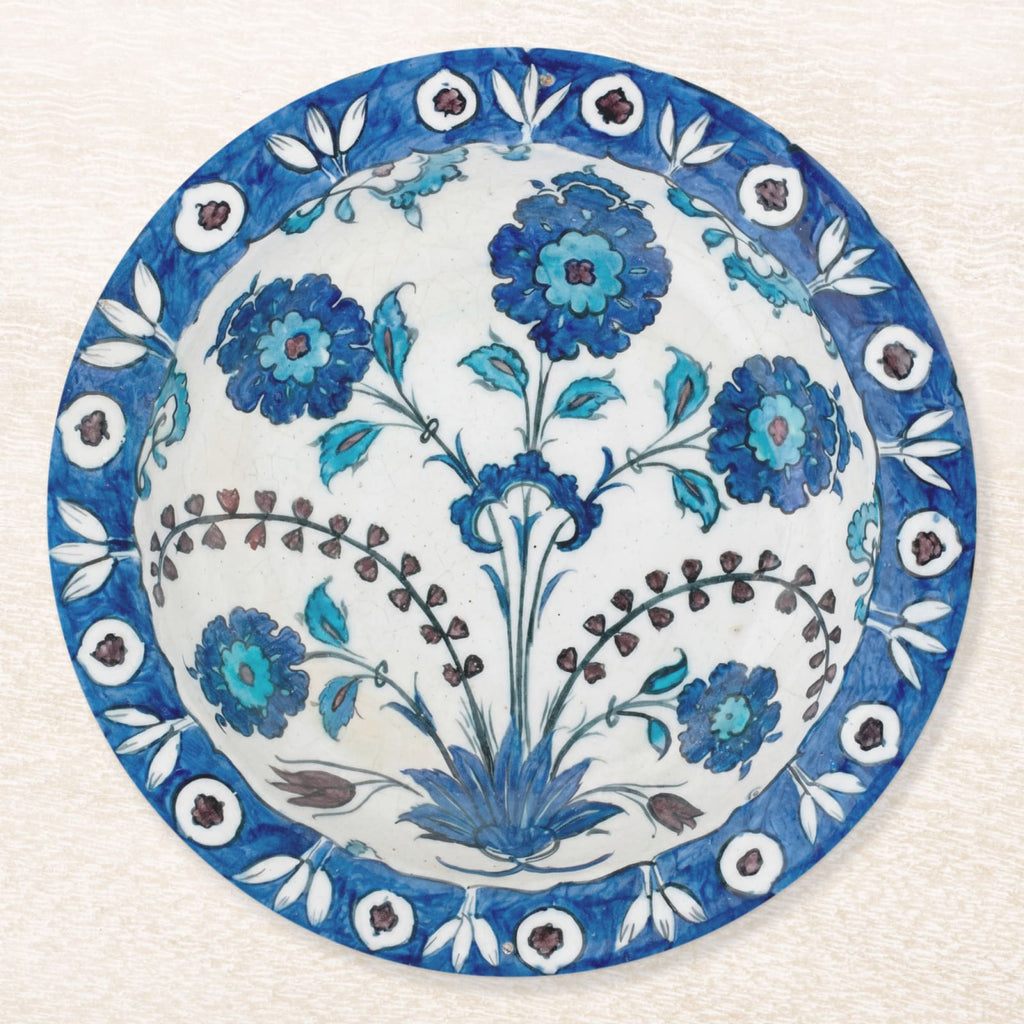 Carnation Paper Coasters — front