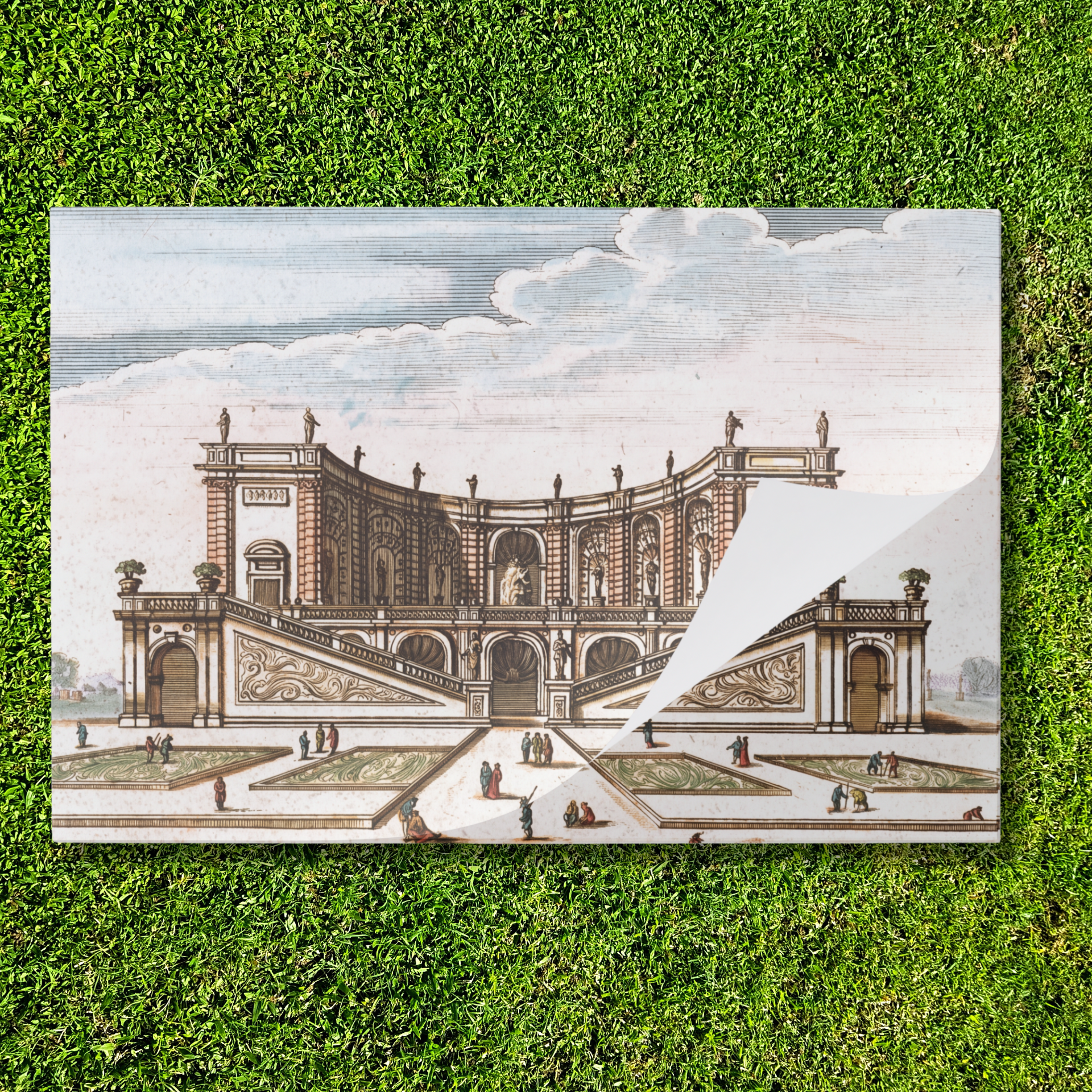 Chateau paper placemat — folded