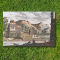 Château à flanc de colline paper placemat — front