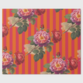 Les Fleurs Crimson stripe table runner