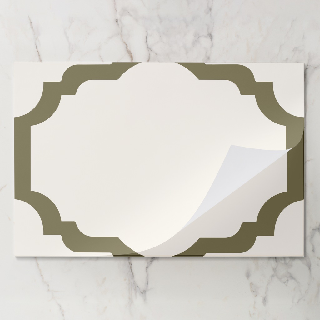 Les Classiques Drab Scallop Paper Placemat