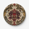 Autumn damask paper plate