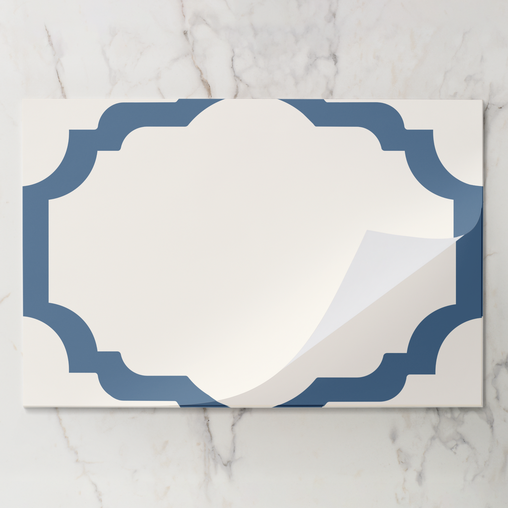 Les Classiques French Blue Scallop Paper Placemat
