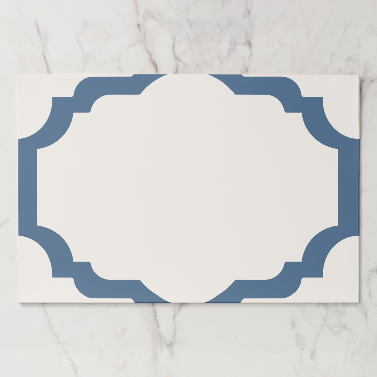 Les Classiques French Blue Scallop Paper Placemat