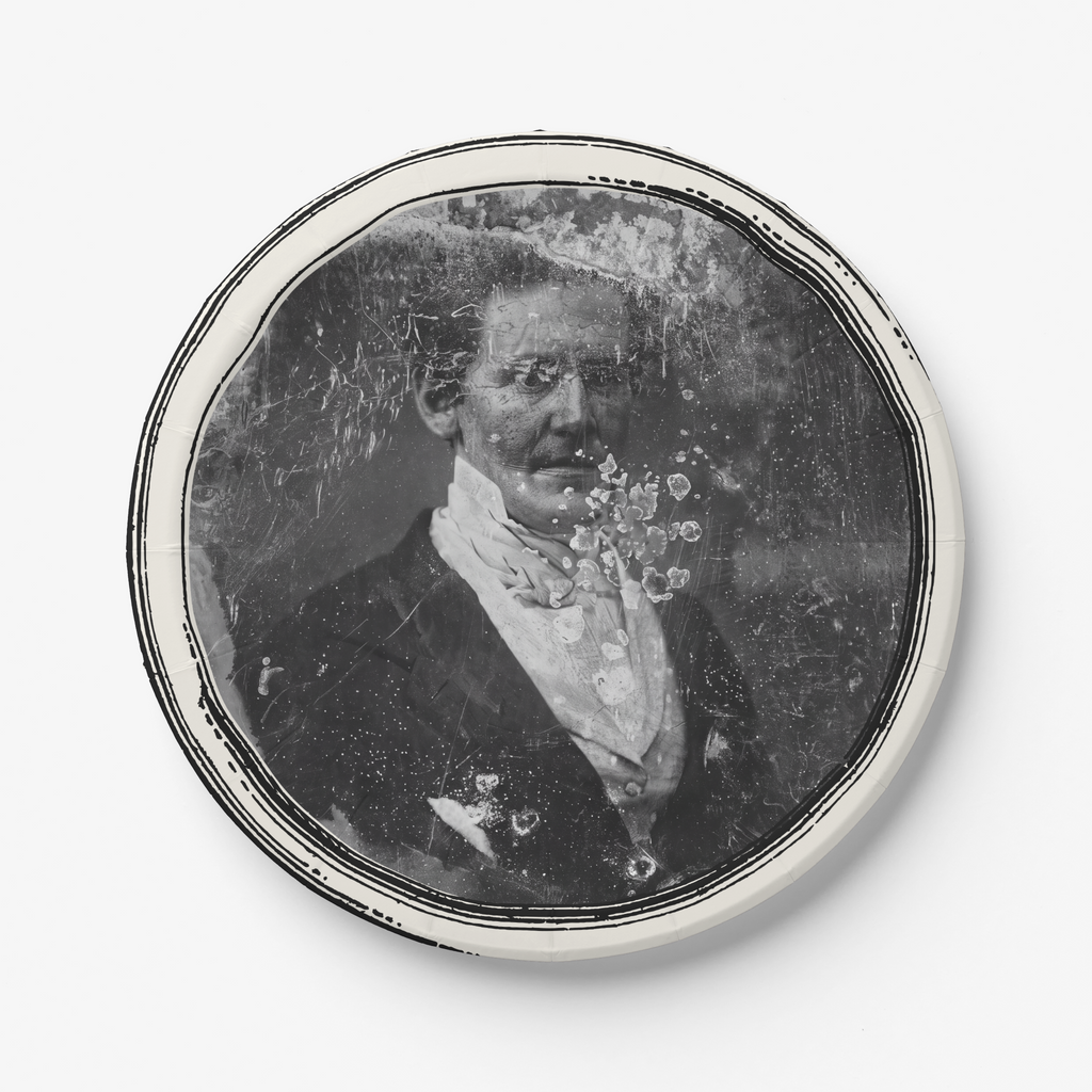 Ghost appetizer plate set — Le Docteur daguerreotype design