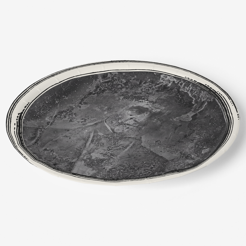 Le Colonel ghost daguerreotype paper plate, angled
