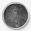 Le Colonel decayed daguerreotype ghost Halloween paper plate, overhead