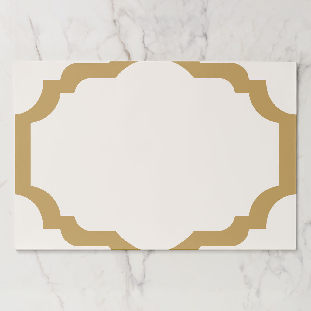 Les Classiques Golden Scallop Paper Placemat
