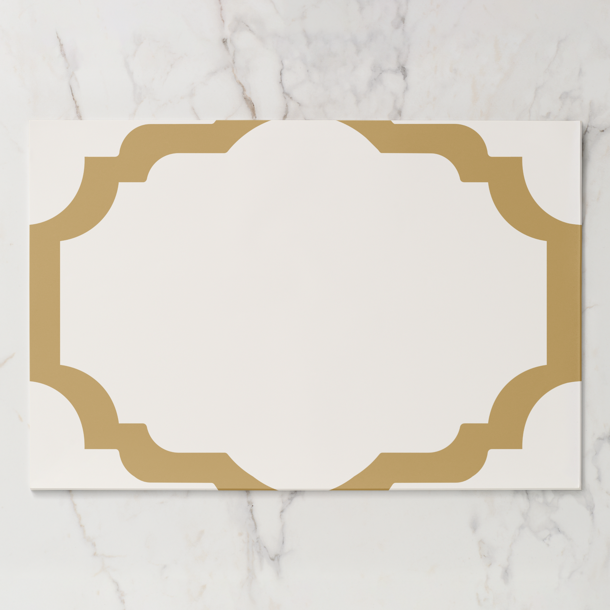 Les Classiques Golden Scallop Paper Placemat