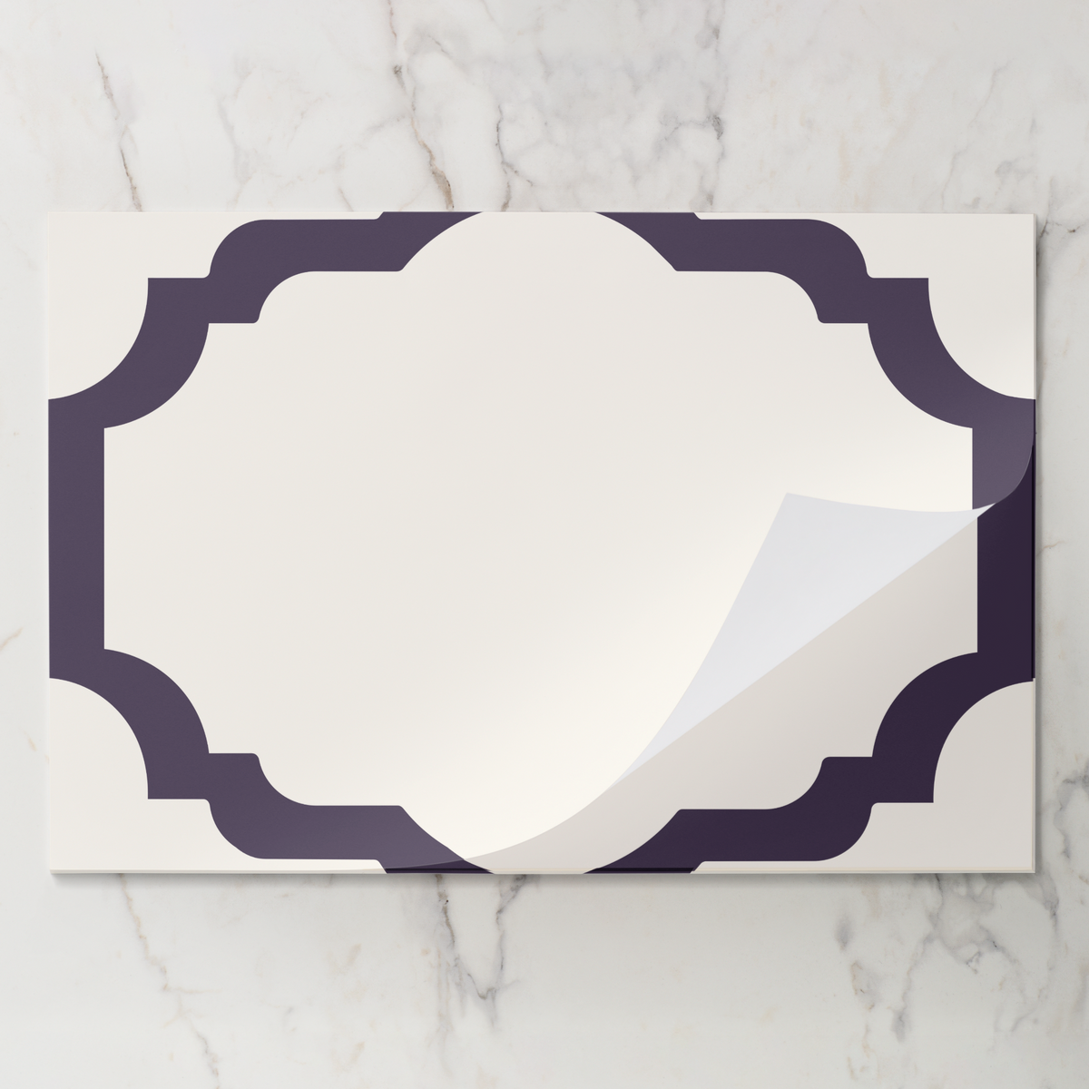 Les Classiques Grape Scallop Paper Placemat