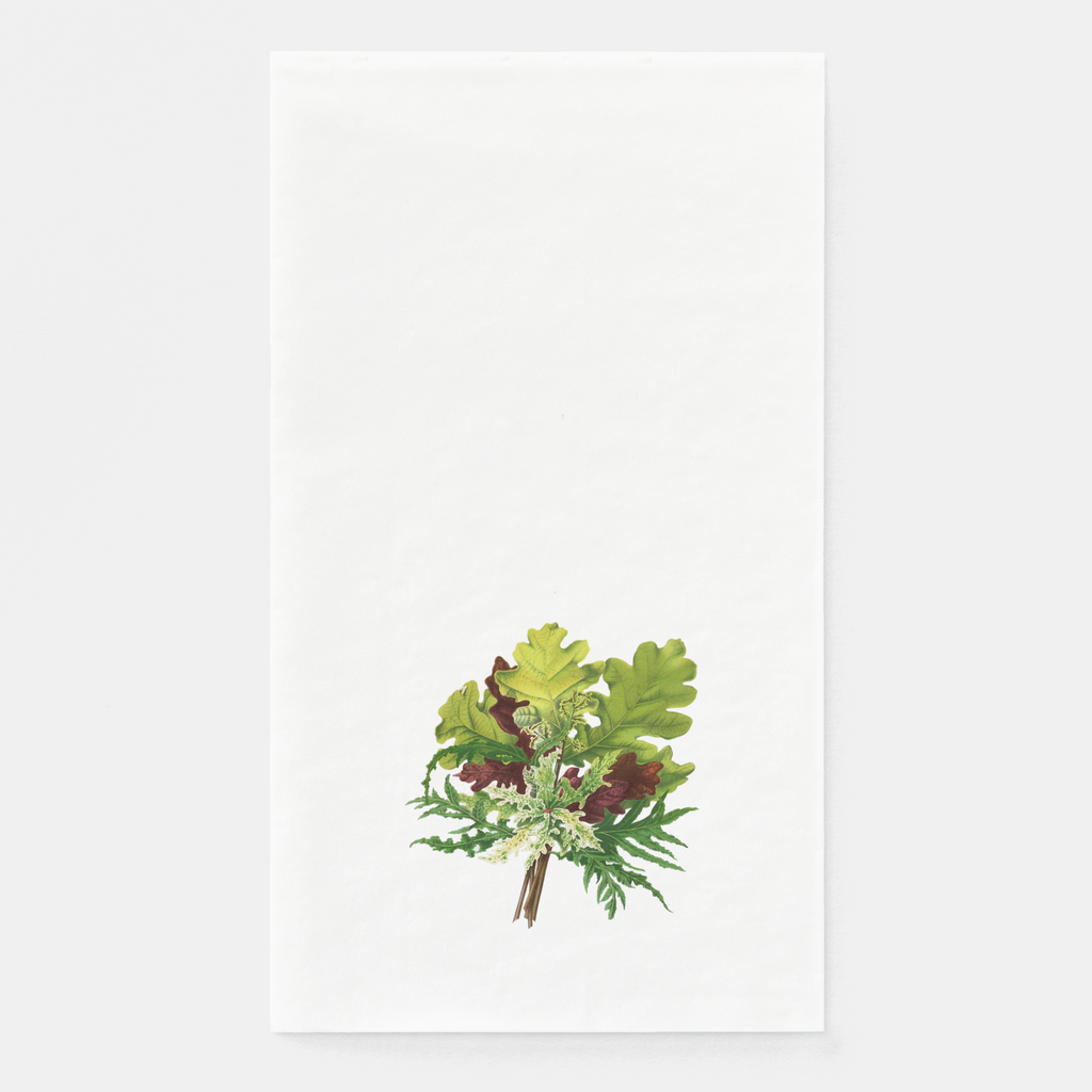 Les Fleurs Teal guest towel