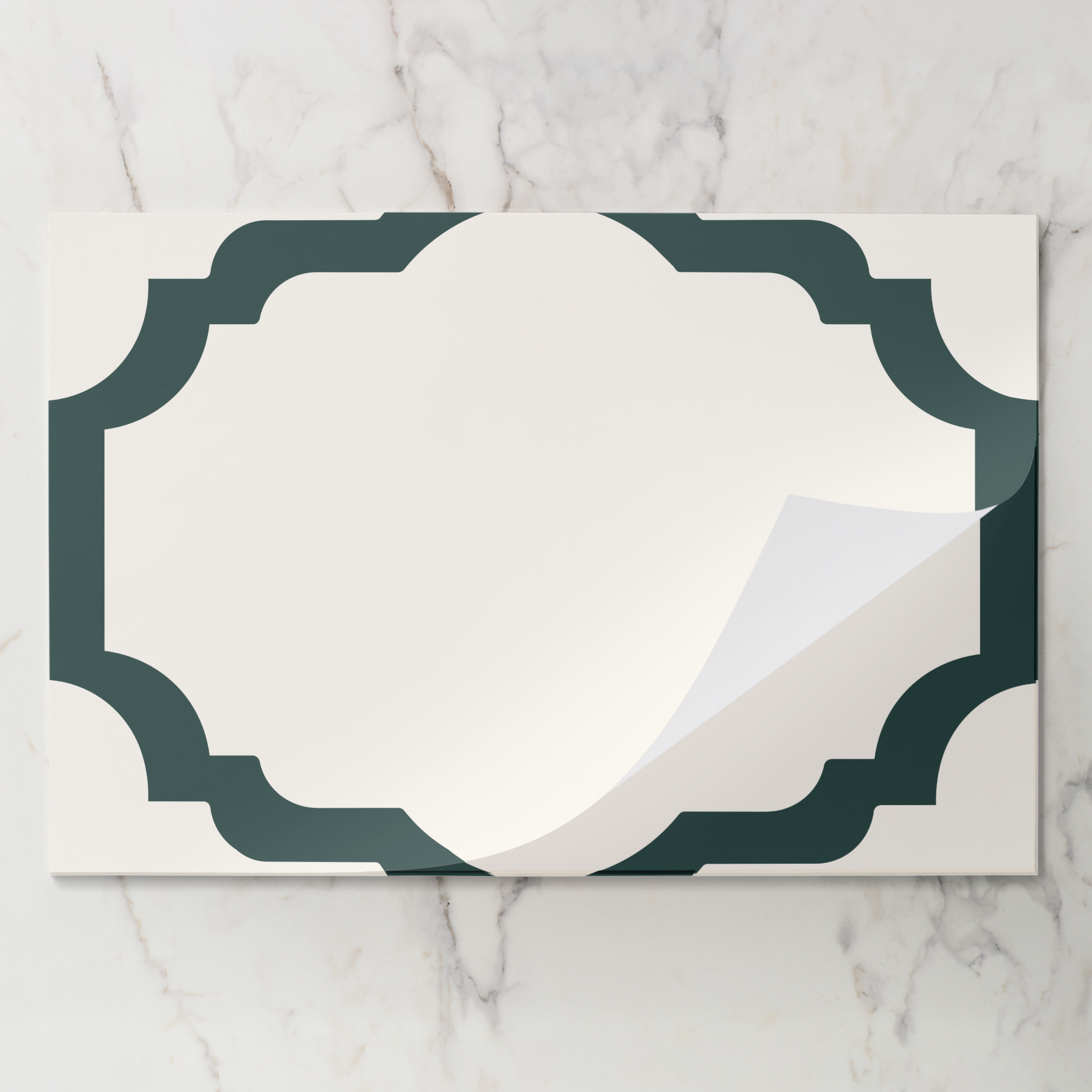 Les Classiques Hedge Scallop Paper Placemat