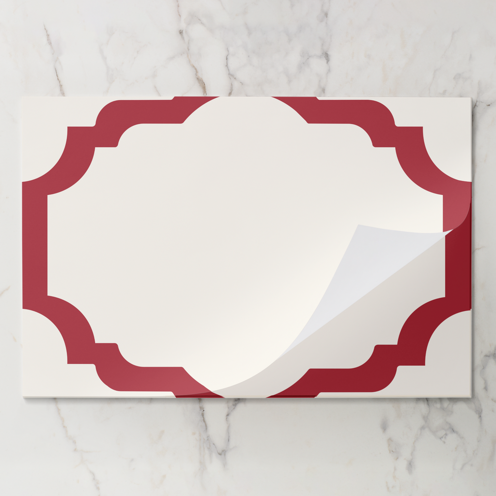 Les Classiques Holiday Red Scallop Paper Placemat